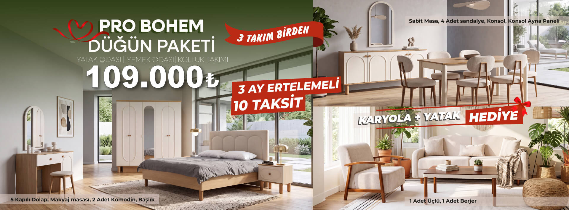 pro bohem düğün paketi