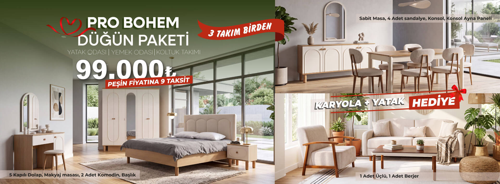 pro bohem düğün paketi