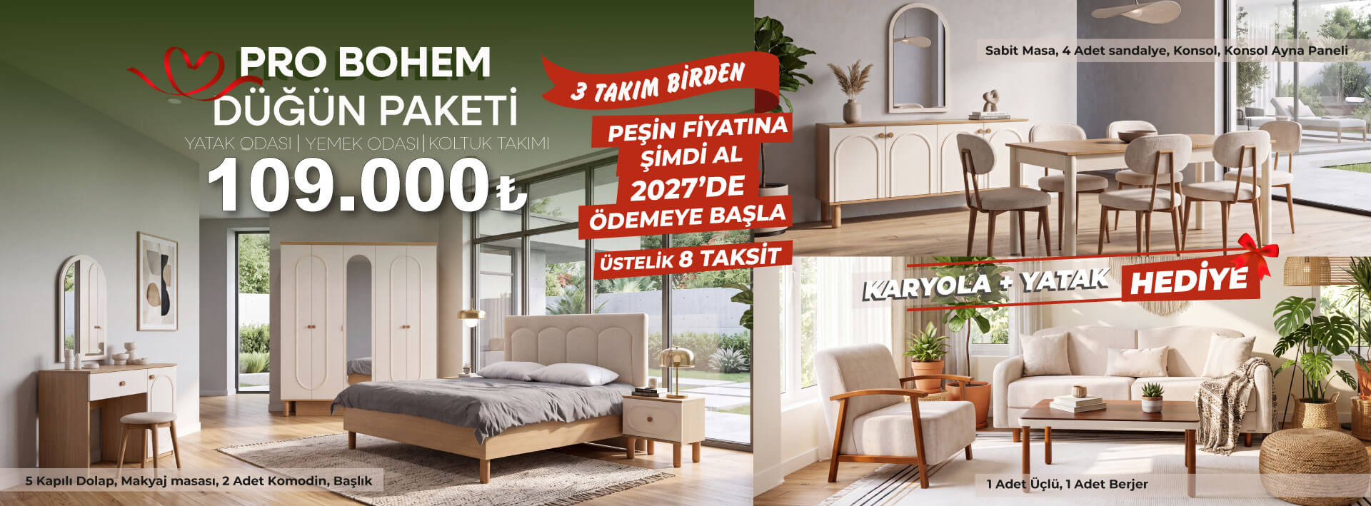 pro bohem düğün paketi