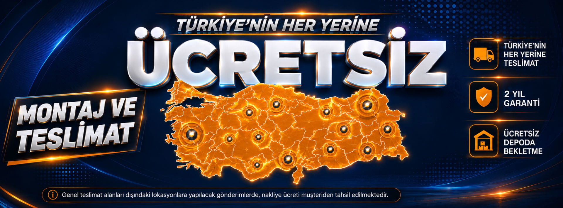 türkiyenin her yerine ücretsiz montaj ve teslimat 