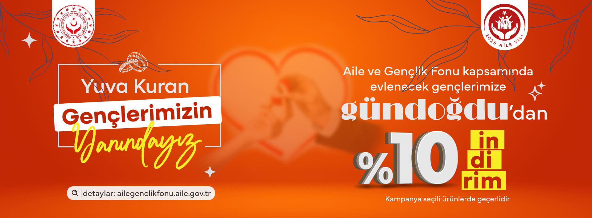 yuva kuran gençlere seçili ürünlerde %10 indirim