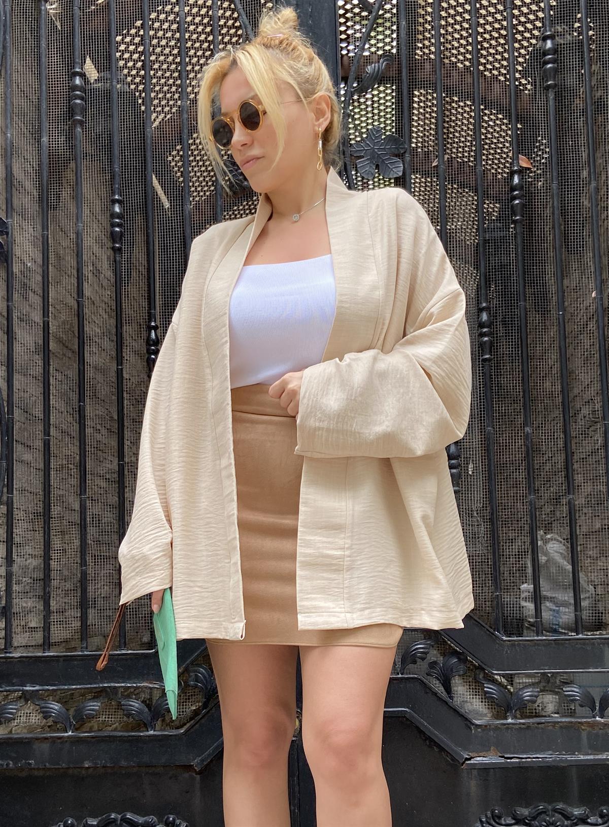 Bej Rengi Kimono