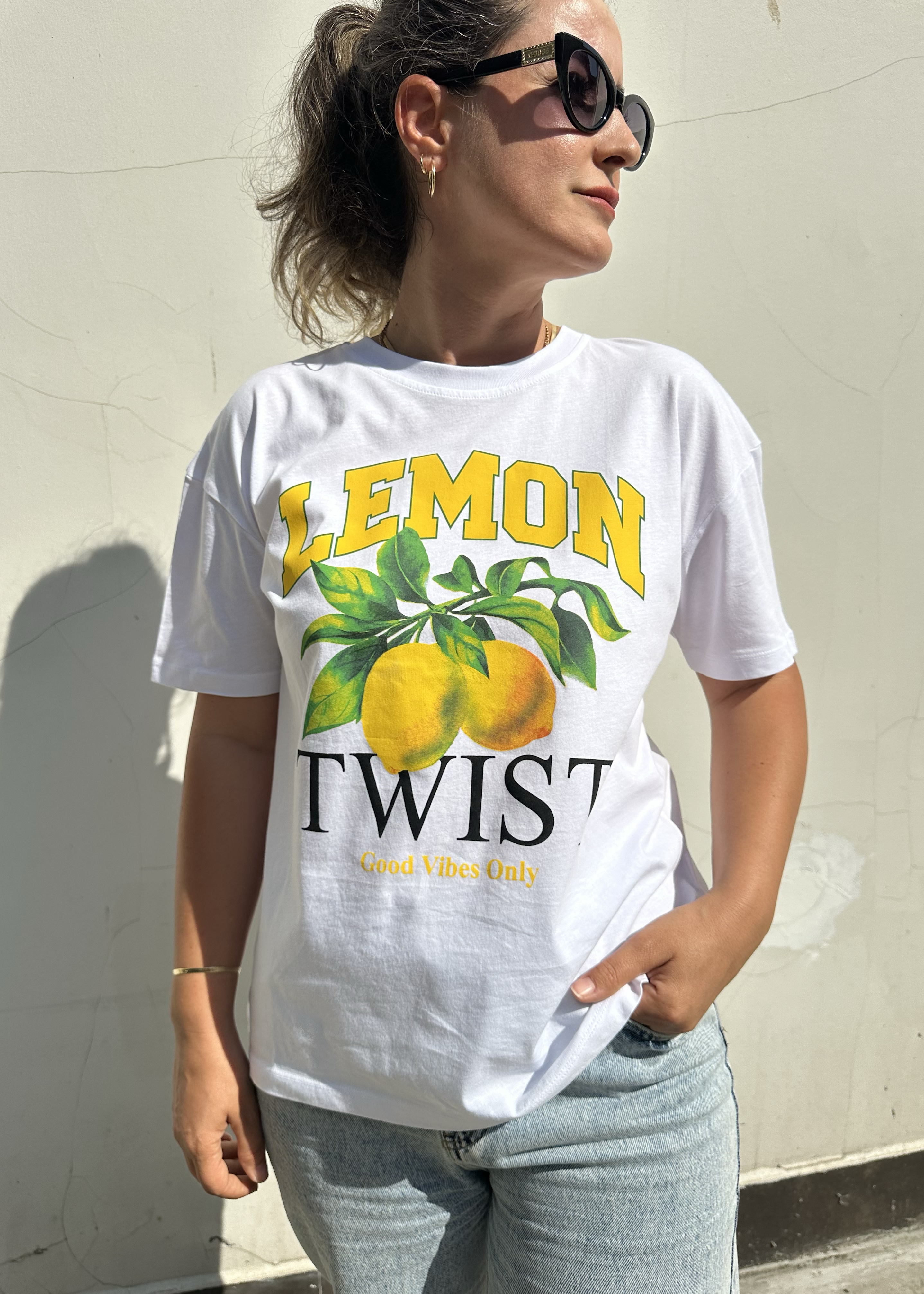 Pamuk Lemon Baskılı Tişört