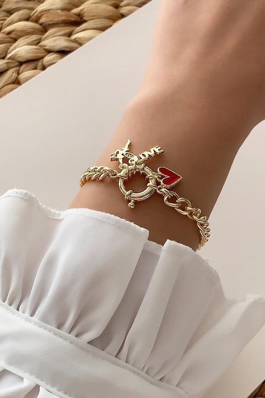 Vip love Charm Figürlü Bileklik