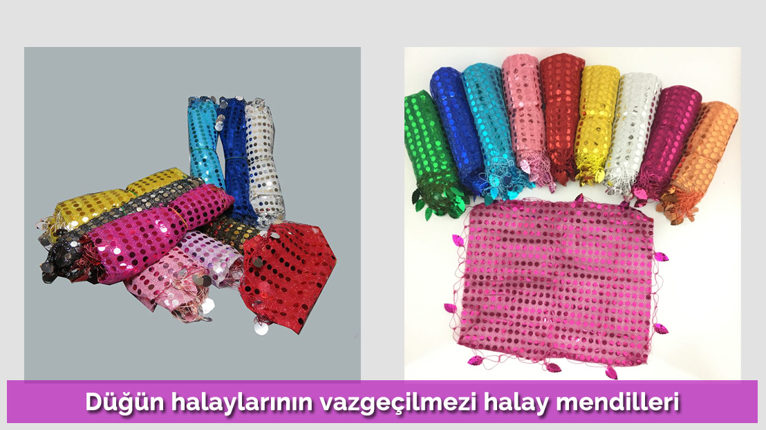 Düğün halaylarının vazgeçilmezi halay mendilleri