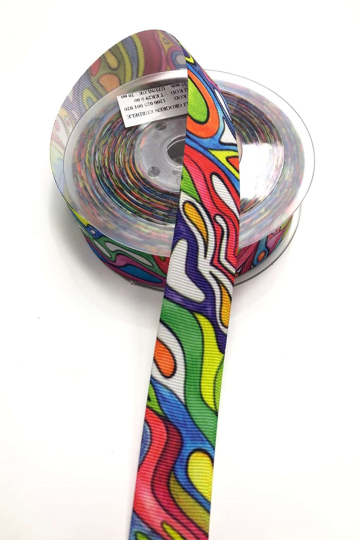  Renkli Desenli  Grogren Kurdela 2,5 cm 1 mt 