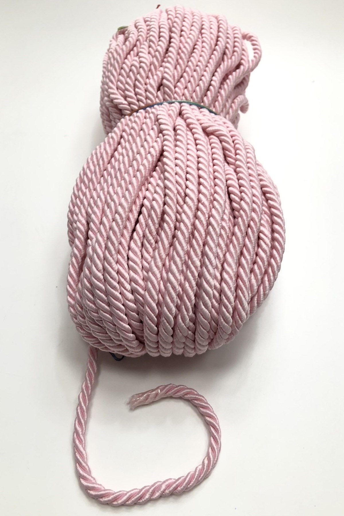 Açık Pembe Kordon İp 8 mm 1mt