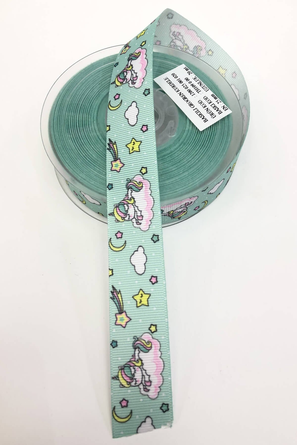 Ayyıldız Unicorn Baskılı Grogren Kurdele