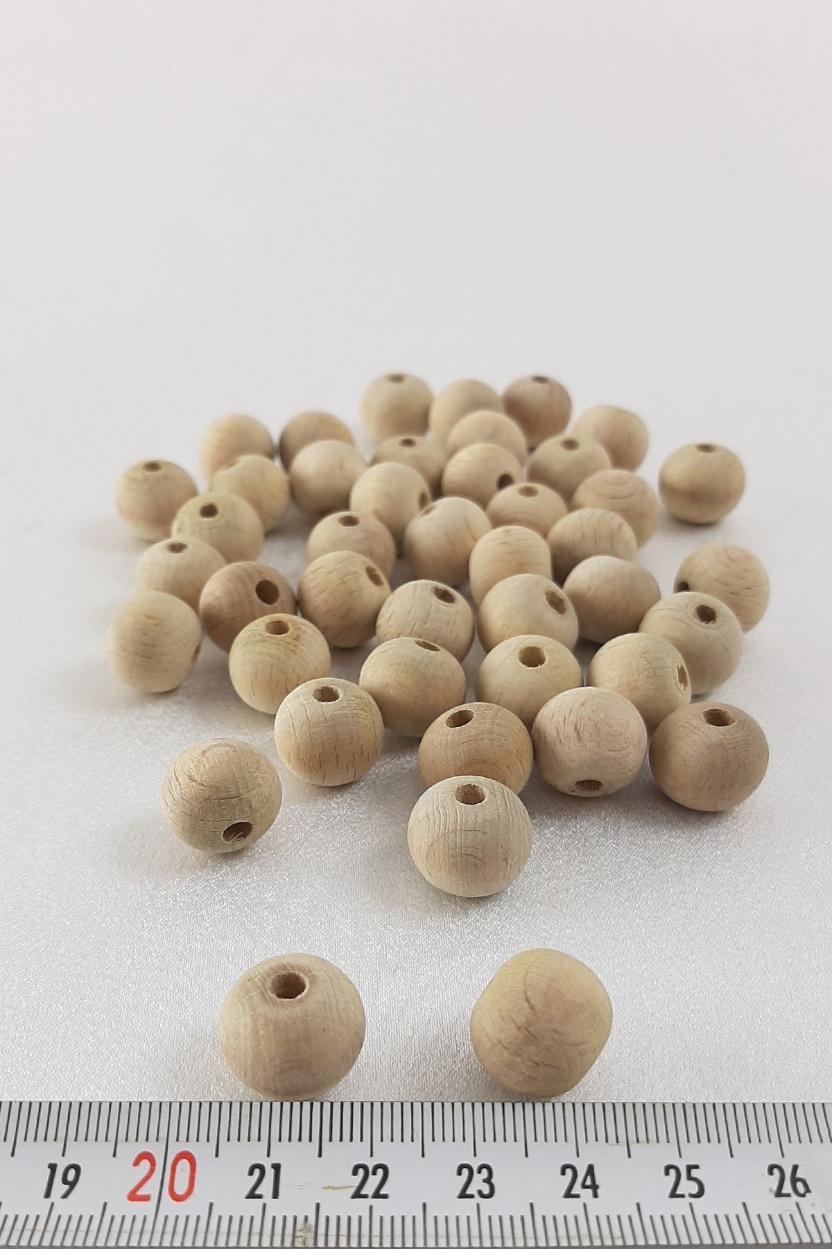 Doğal Renk Ahşap Boncuk 12 mm