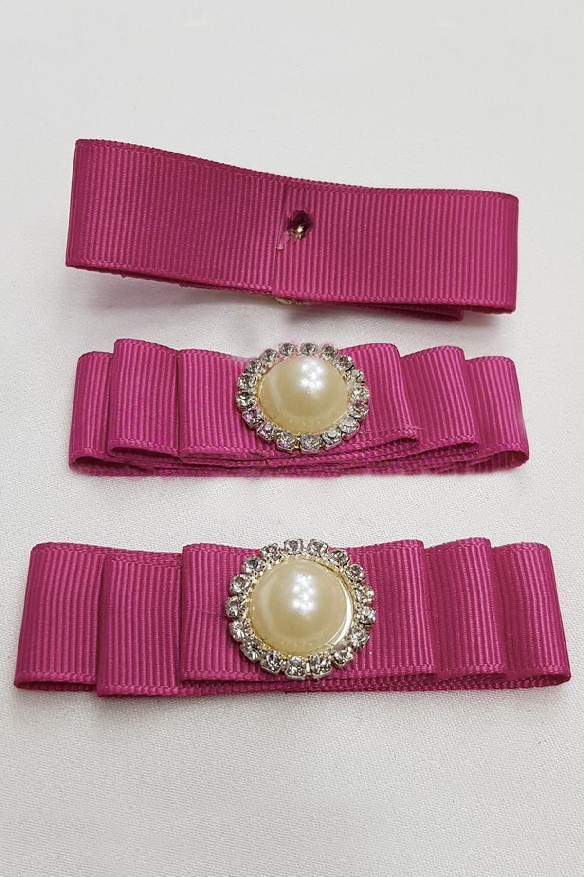 Fuşya Pembe Süslü Fiyonk 2-7 Cm