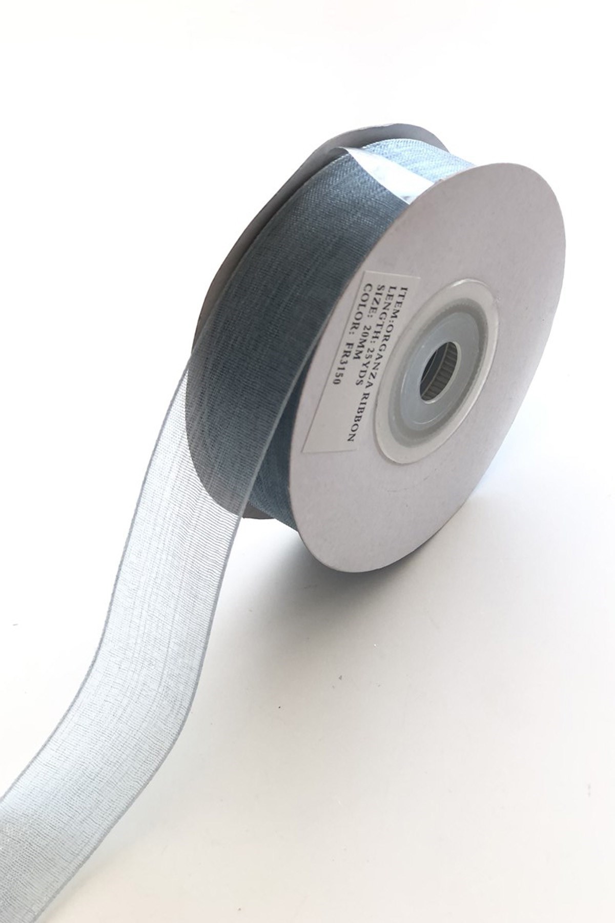 Gri Renk Organze Kurdele 2 cm