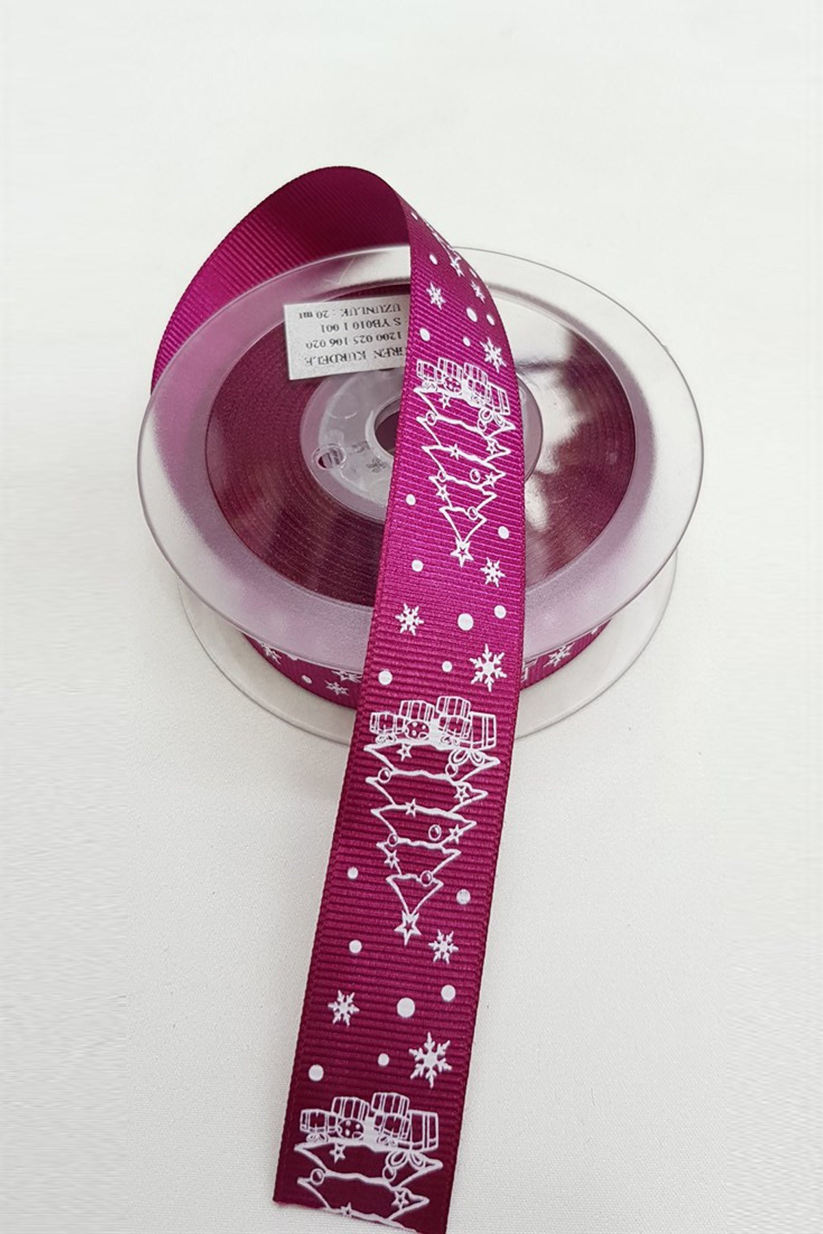 Holivod Kırmızısı Yılbaşı Grogren Kurdele 2,5 cm