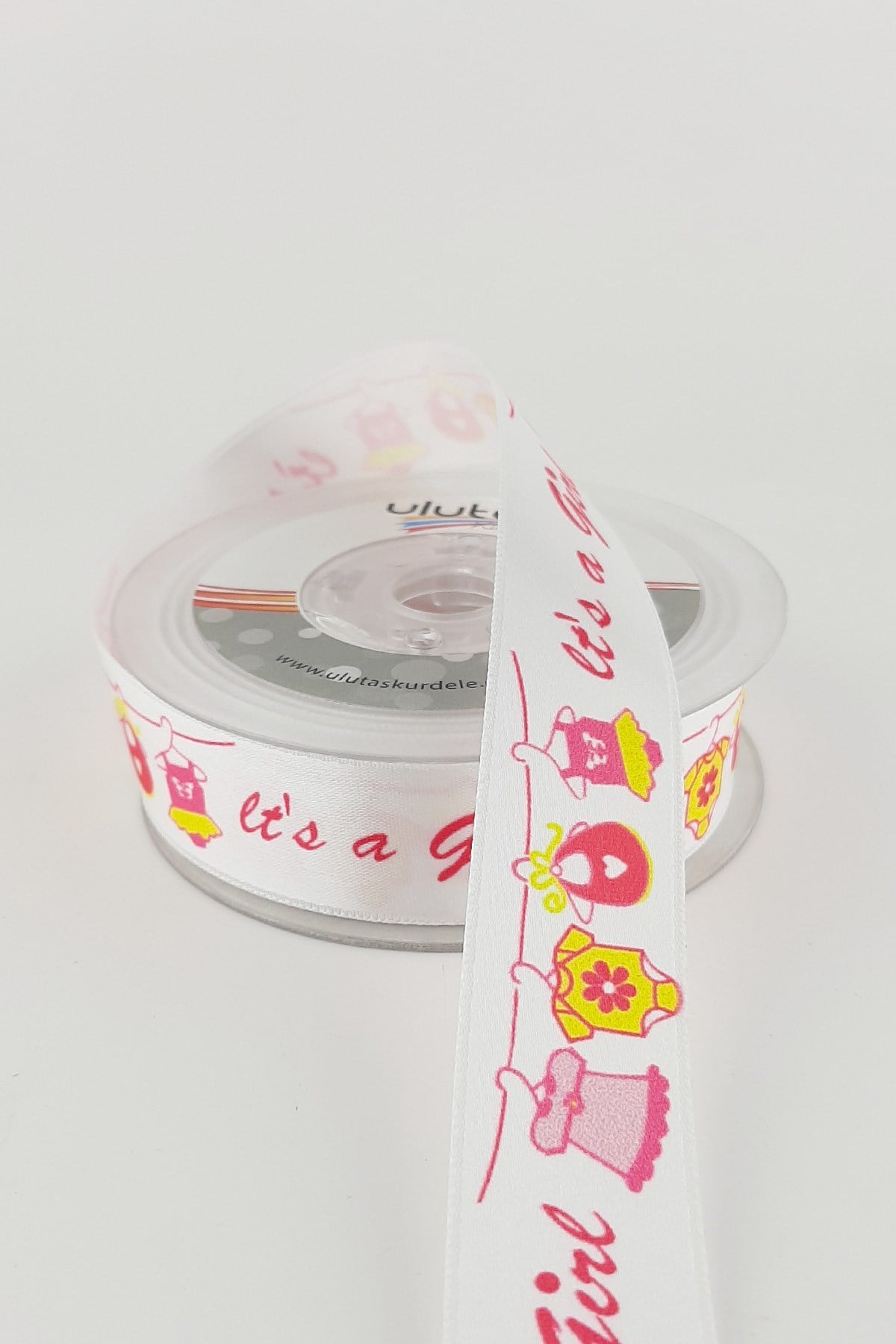 İt İs a Girl Desenli Saten 2,50 Kurdele cm 20 mt