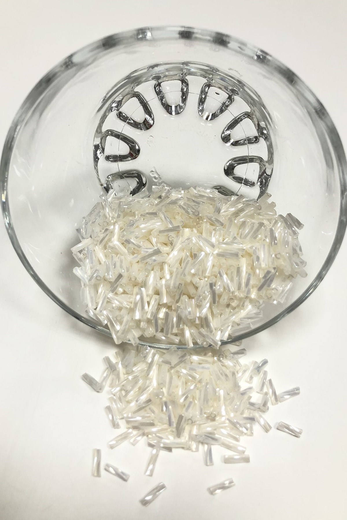 Krem Renk Burgulu Boru Boncuk 50 gr