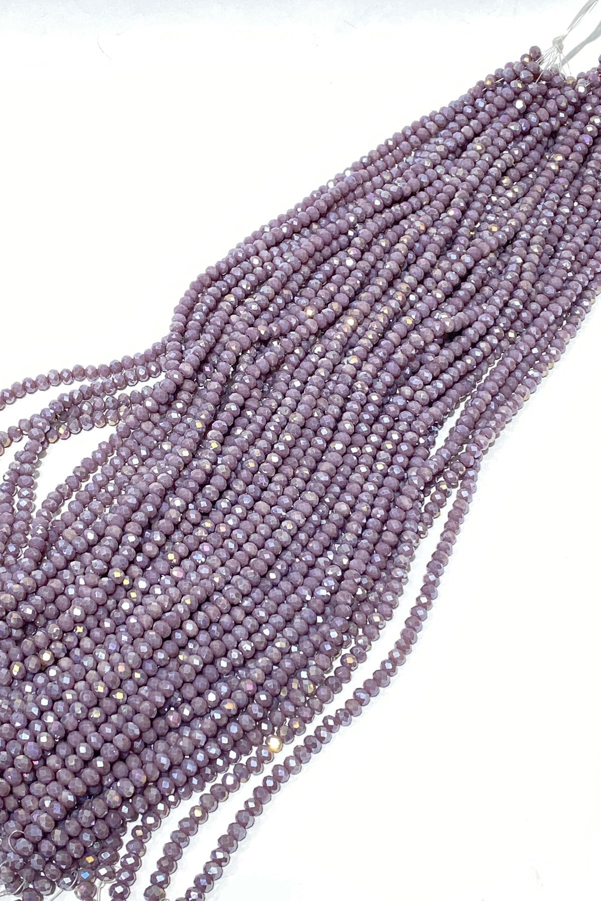 Mat Lila Kristal Boncuk 6 mm