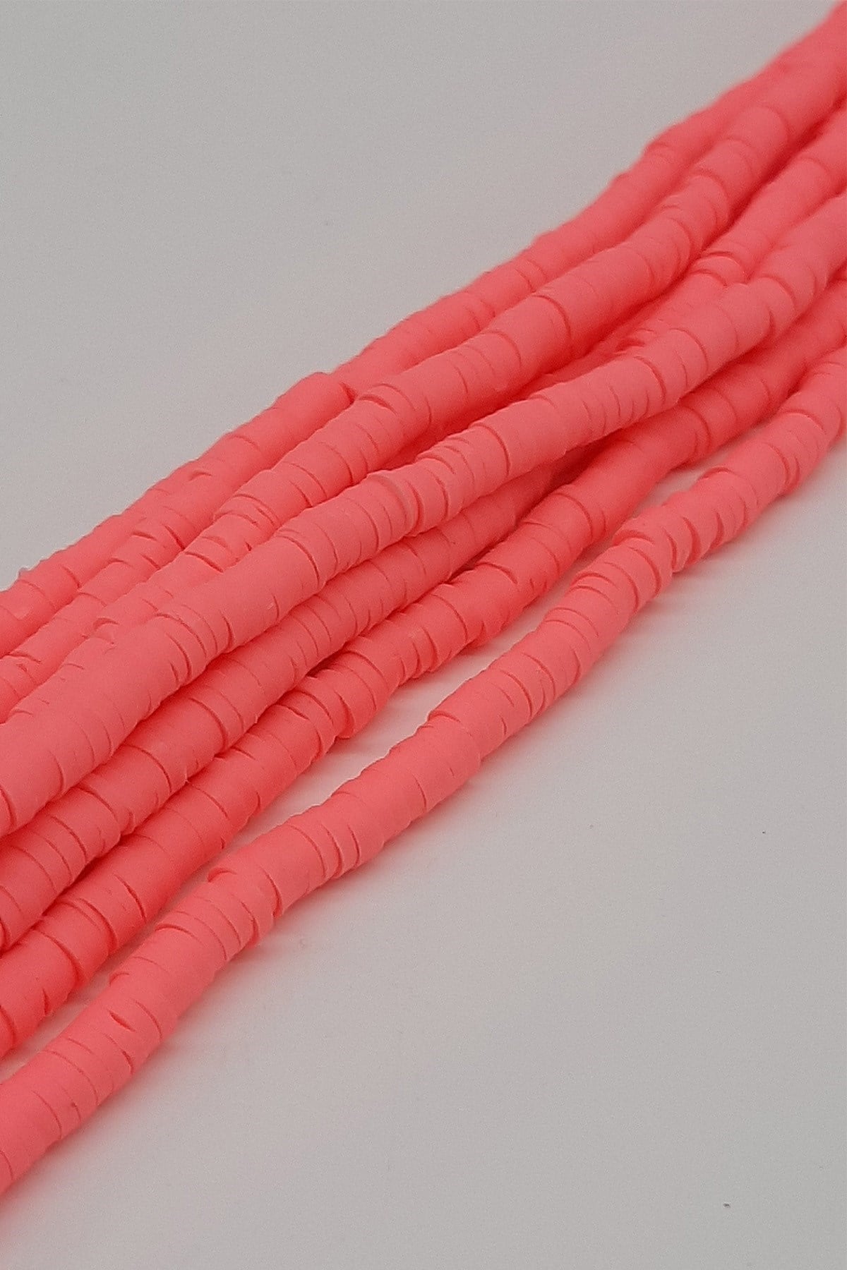 Neon Pembe Fimo Hamur Boncuk 4mm