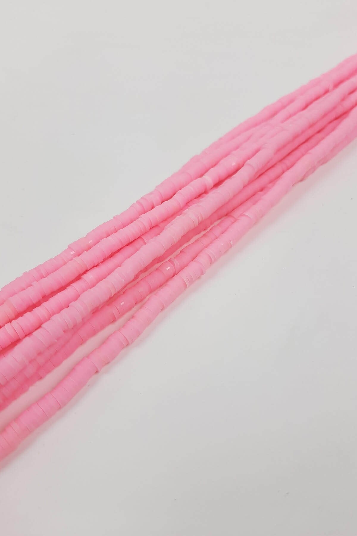 Pembe 4 mm Fimo Boncuk