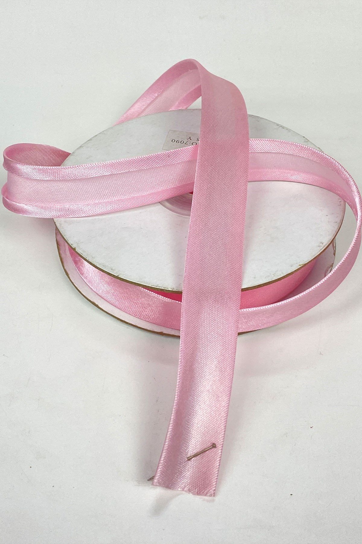 Pembe Saten Biye 2cm 1mt