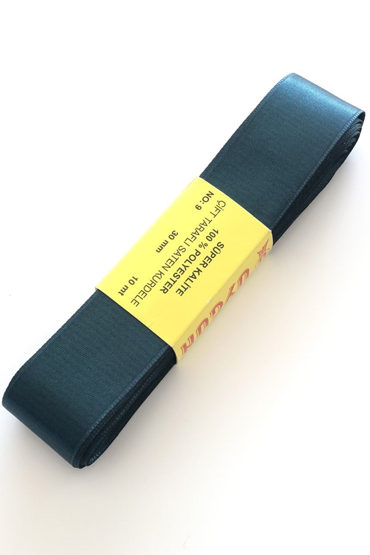 Petrol Mavi Rengi Saten Kurdele 3 cm
