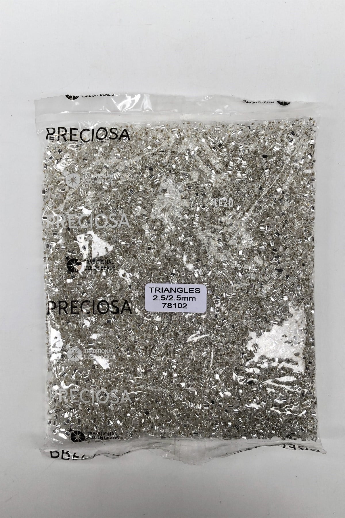 Precıosa Triangles Kesme Gümüş Renk Boncuk 78102 250 gr