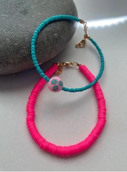 Renkli Düz Fimo Ve Figürlü Boncuk Seti