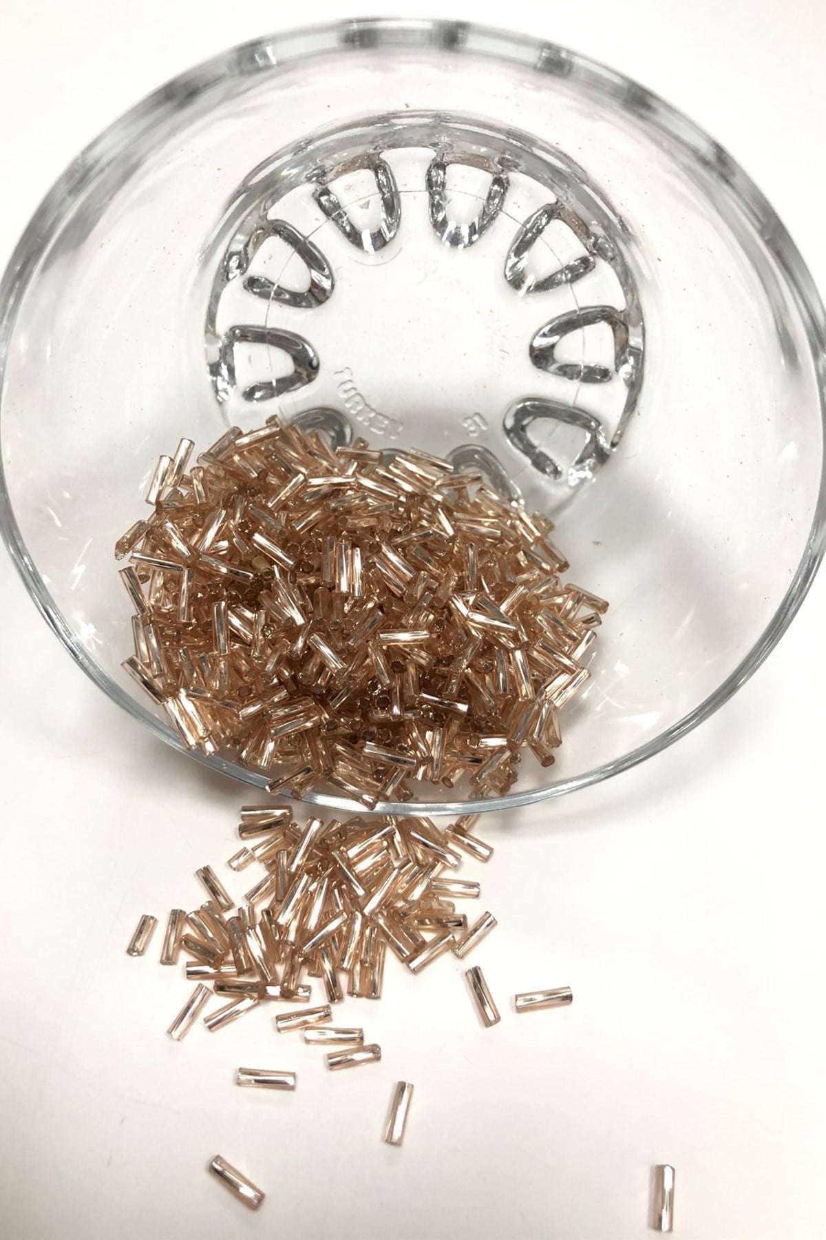 Sarımsı Kahverengi Boru Boncuk 5 mm