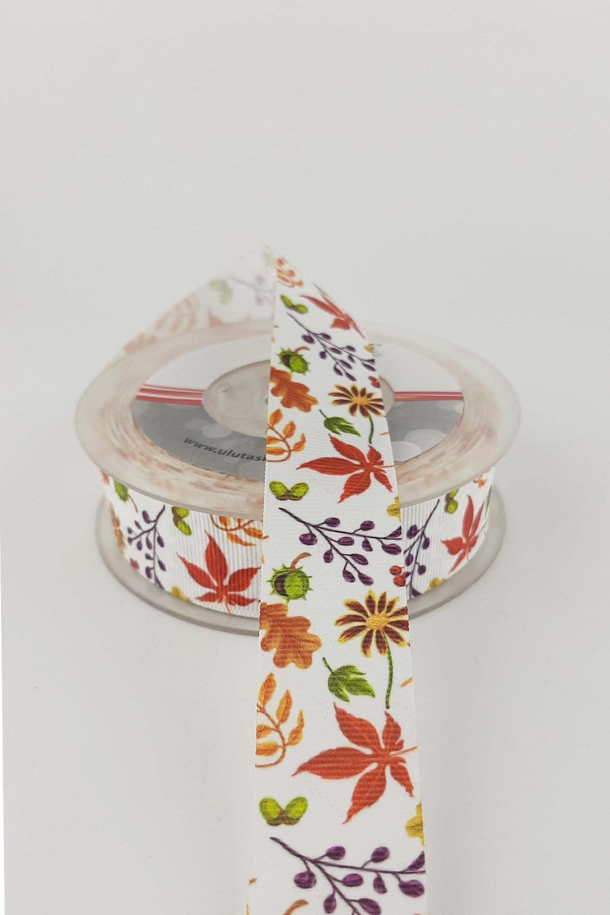 Zeytin Dalı Desenli Grogren Kurdele 2,50 cm 20 mt