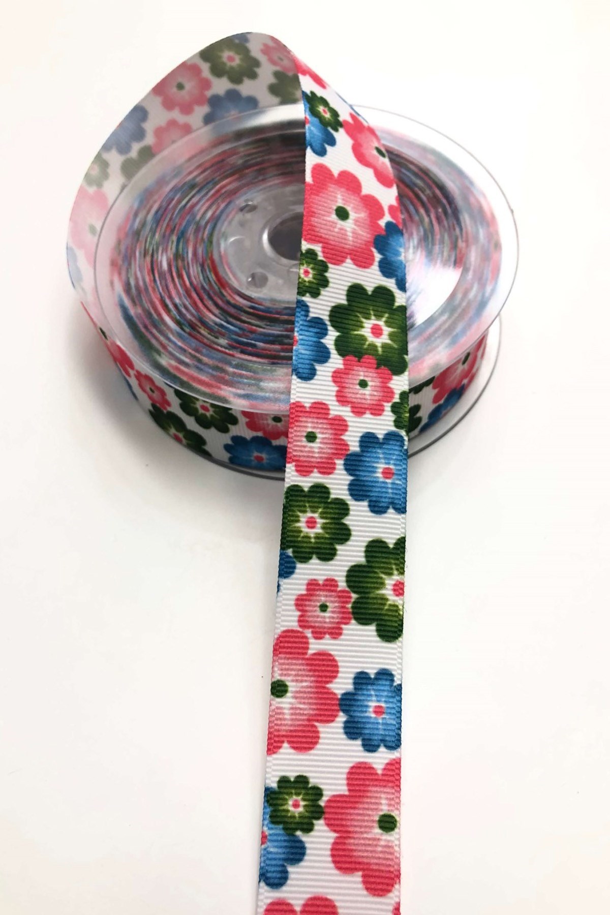  Çiçek Desenli  Grogren Kurdela 2,5 cm 1 mt