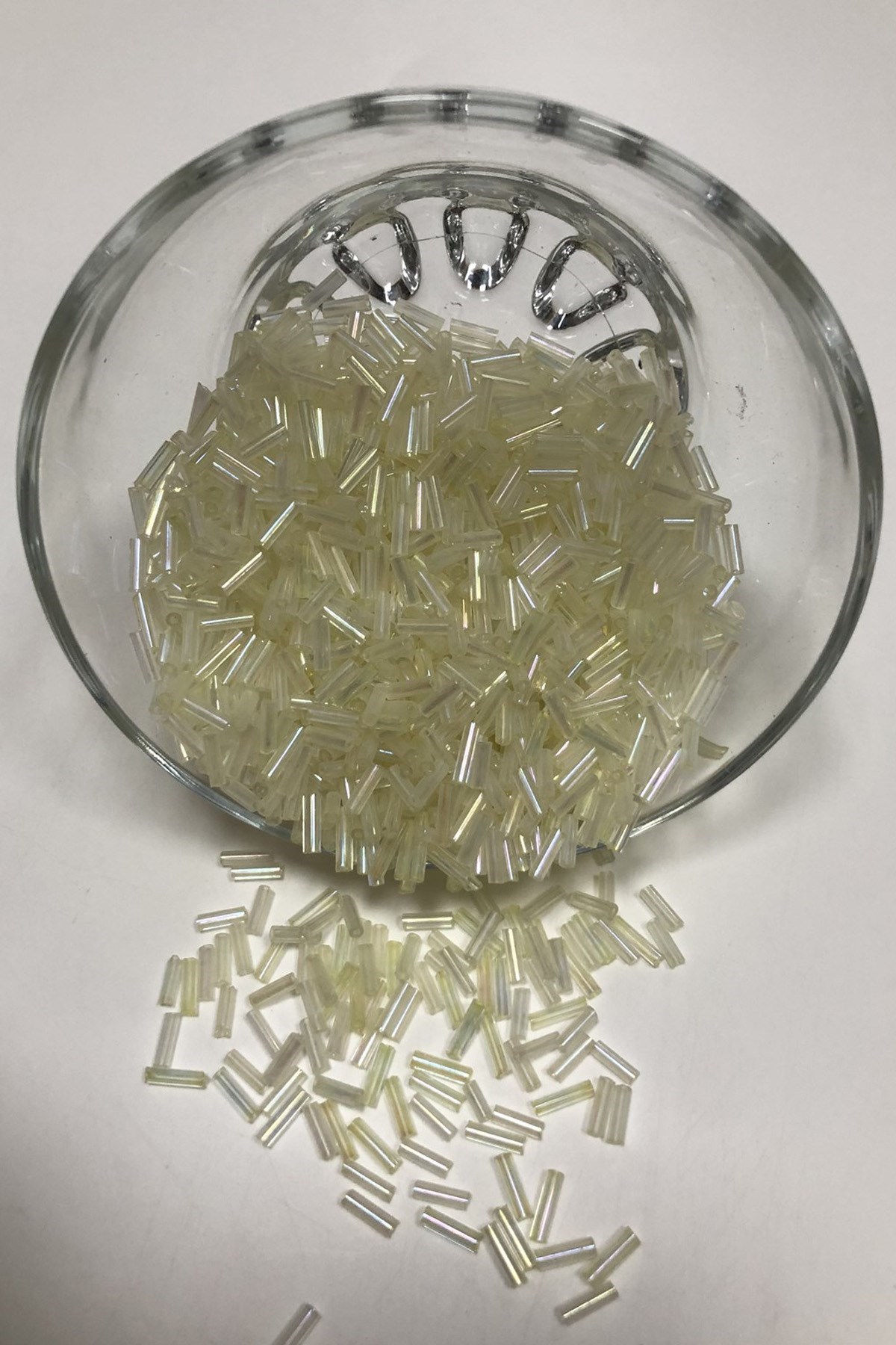 Açık Altın Çubuk Sarı Boru Boncuk 5 mm