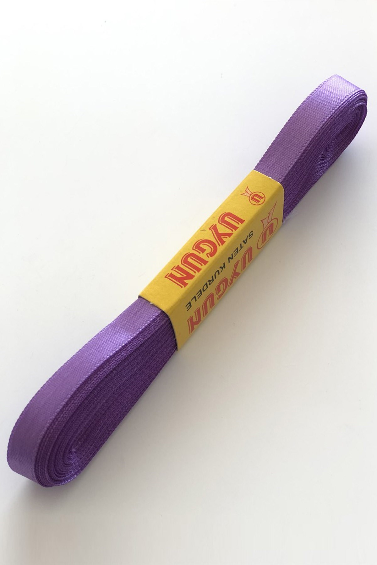 Açık Mor Saten Kurdele 1 cm