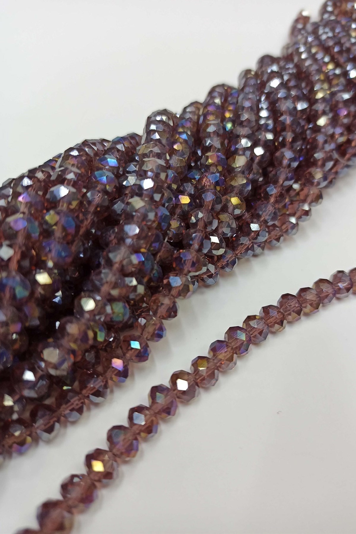 Açık Mürdüm Rengi Kristal Boncuk 8 mm