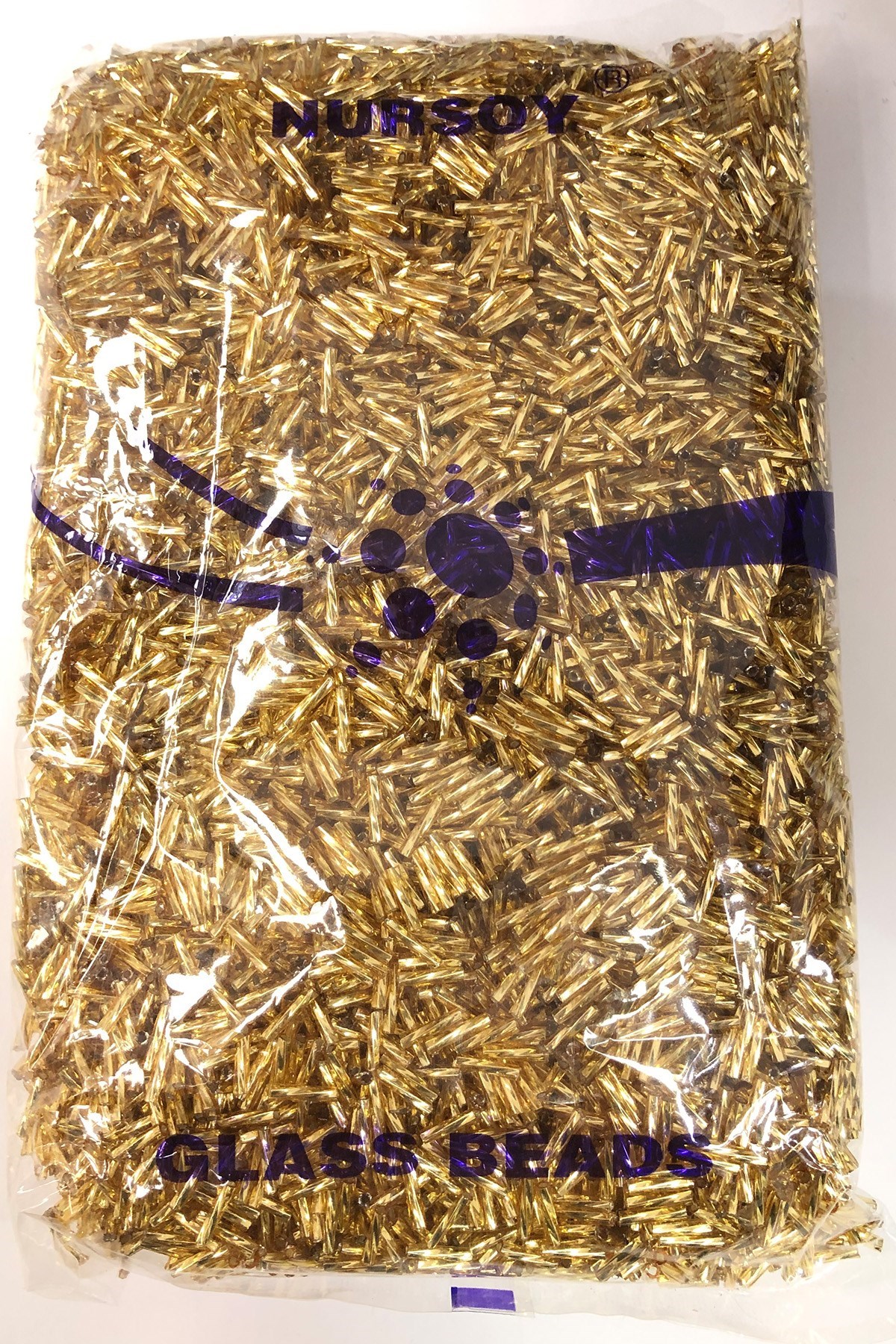 Altın Sarısı Burgulu Boru Boncuk 500 gr