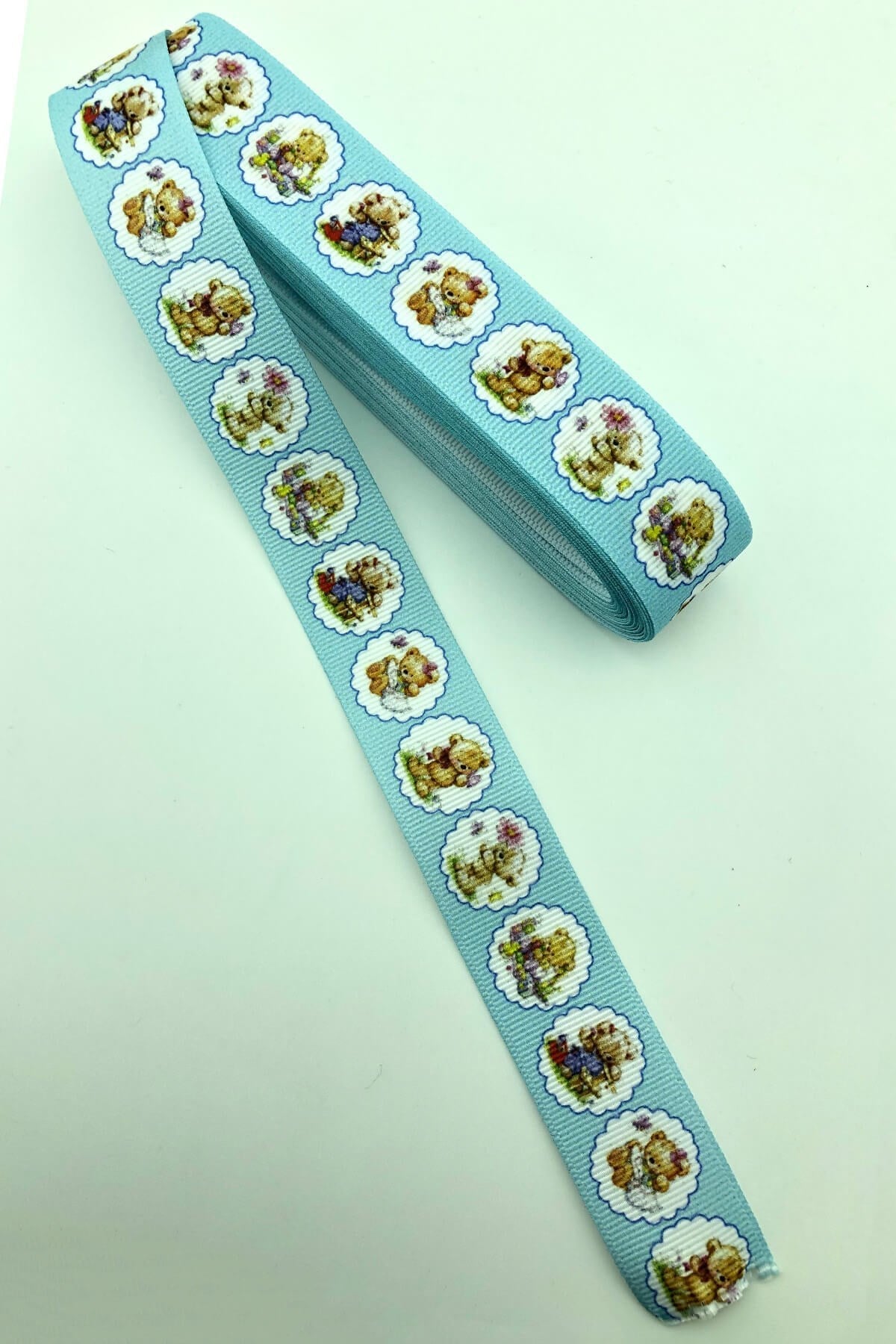 Ayıcık Figürlü Baskılı Grogren Kurdele 10 Mt