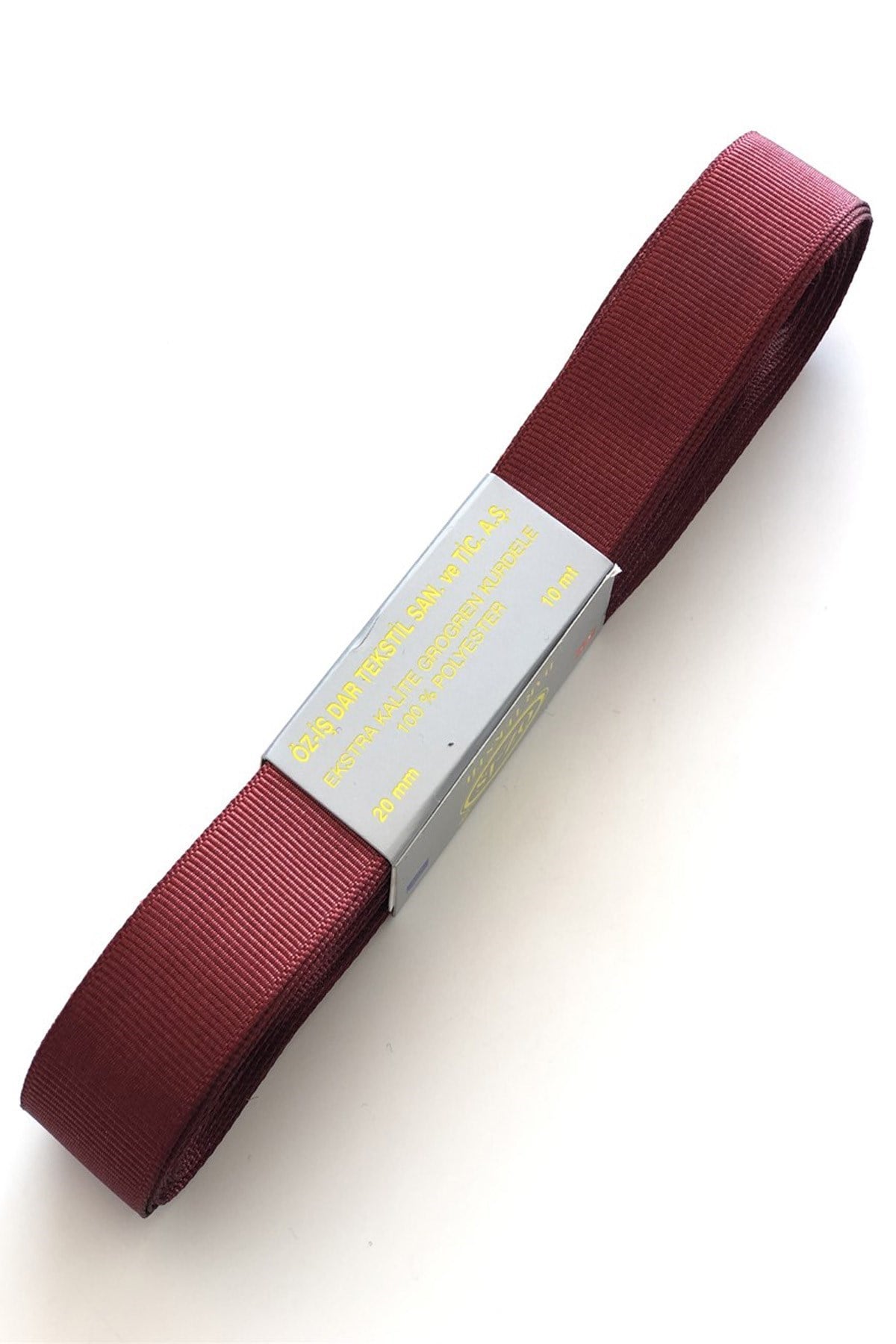Bordo Grogren Kurdele 2 cm 10 mt