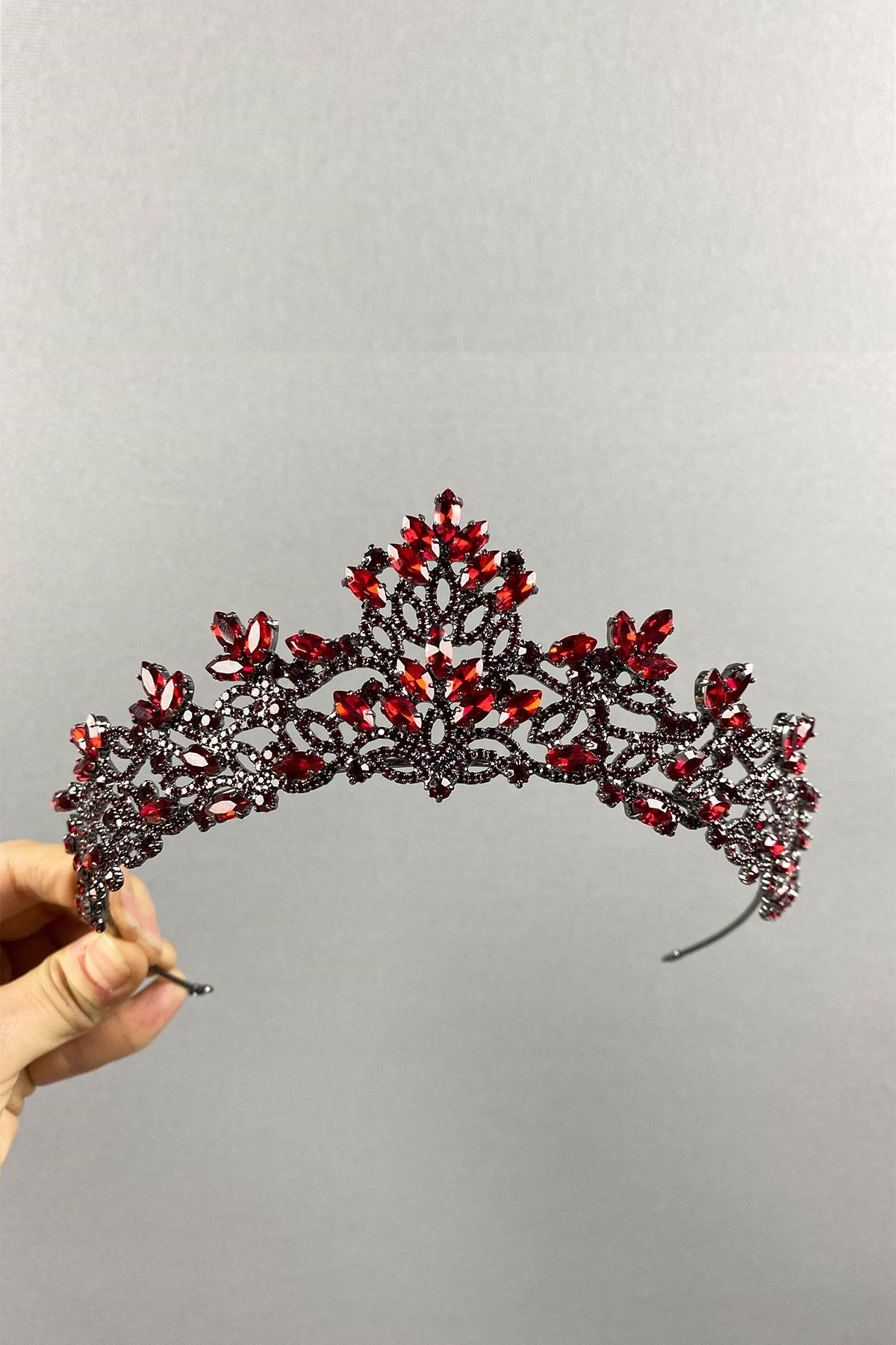 Bordo Melis Model Gelin Kına Tacı