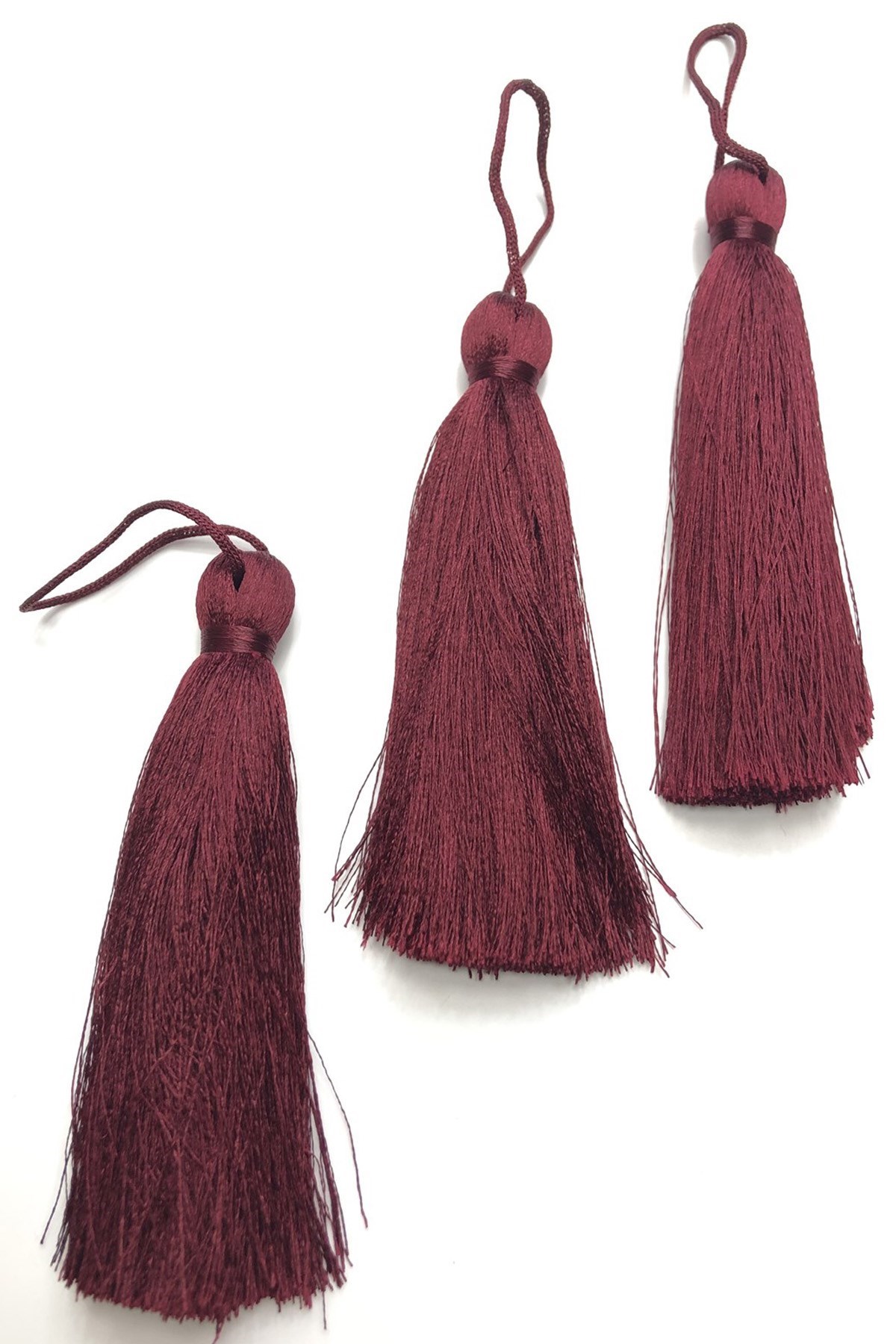 Bordo Tekli Püskül 10 cm 1 Adet