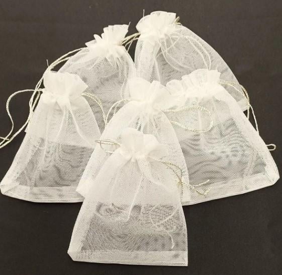 Düz Tül Kese 12*15 Cm Ebatında 25 Adettir Hediyelik Bohçalık Lavanta Çerez Tesbih Sabun Kesesi