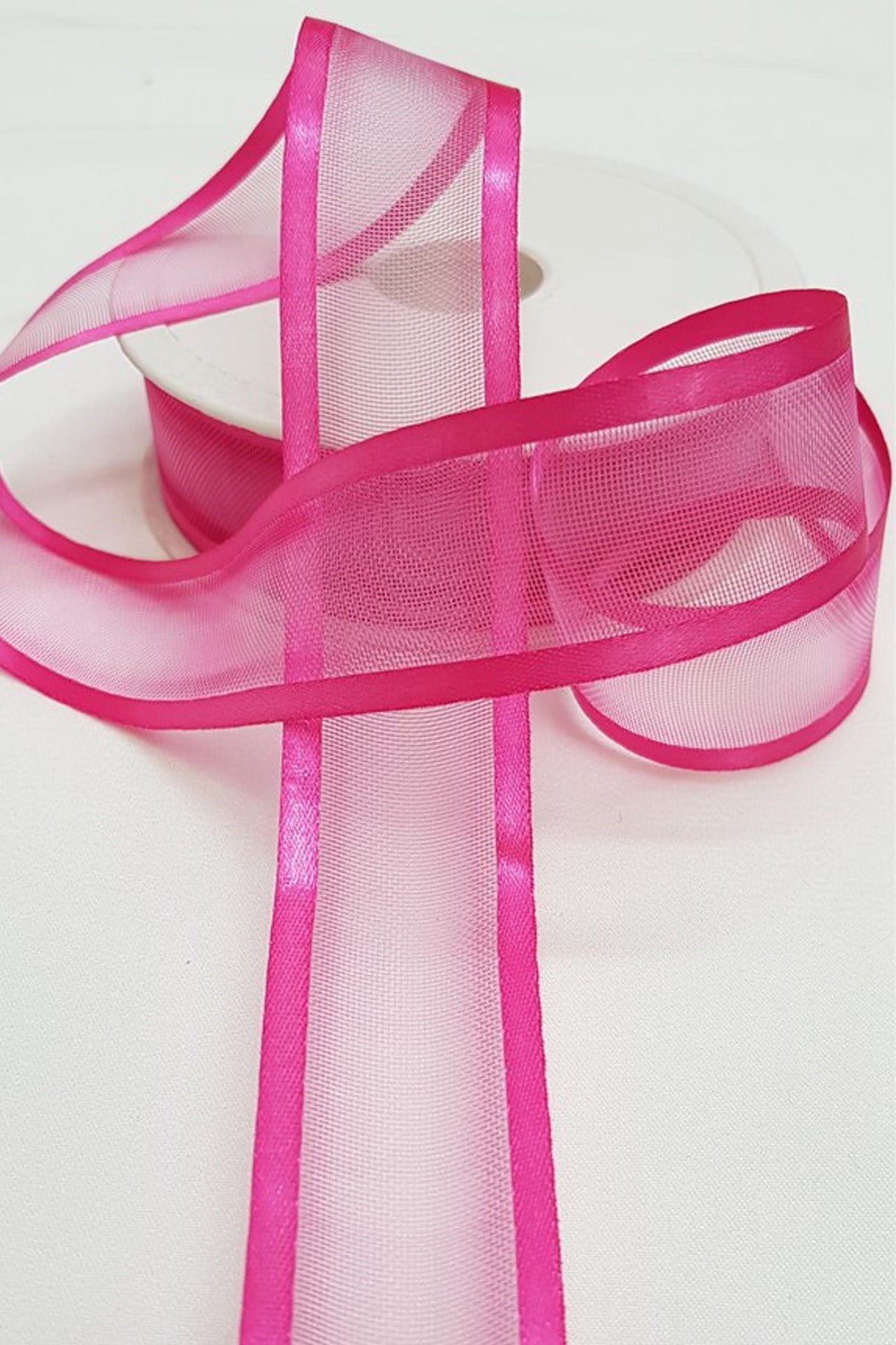 Fuşya Organze Saten Kurdele 2,5Cm