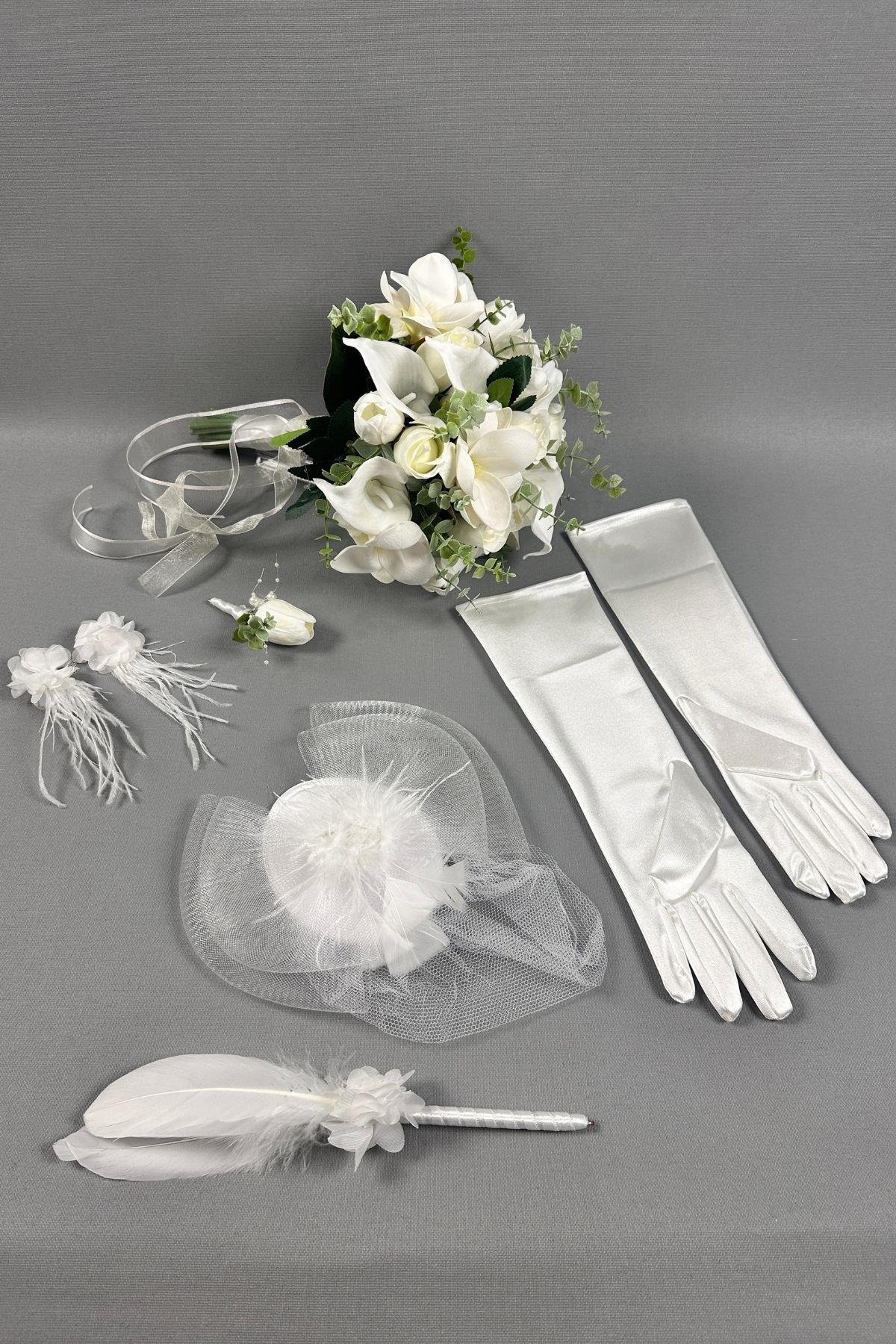 Gelin Çiçeği Ve Nikah Set Aksesuaları