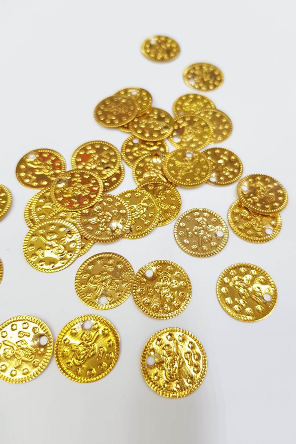 Gold Alüminyum Metal Pul