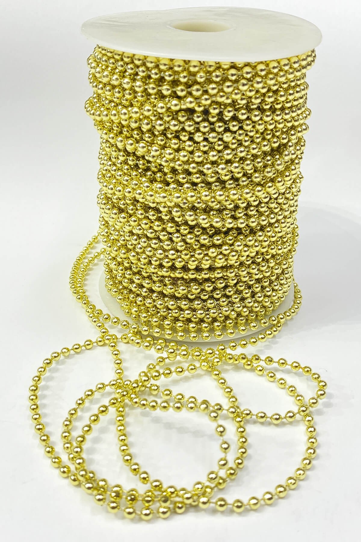 Gold Plastik Şerit Yuvarlak İnci 4 mm 10 mt