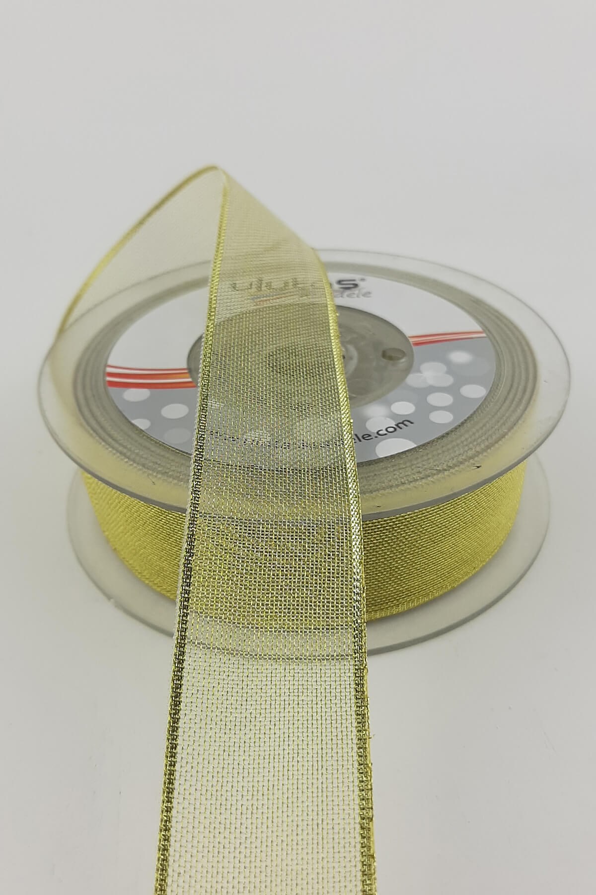 Gold Rengi Sim Şifon Kurdele 25 mt 2.5 Cm