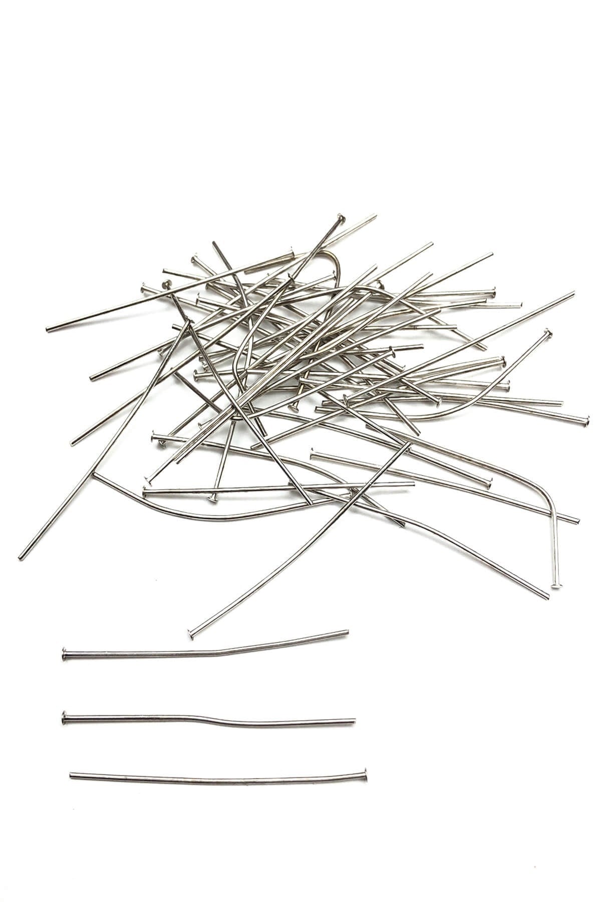 Gümüş Rengi Başlıklı Takı Çivisi 0,45 cm