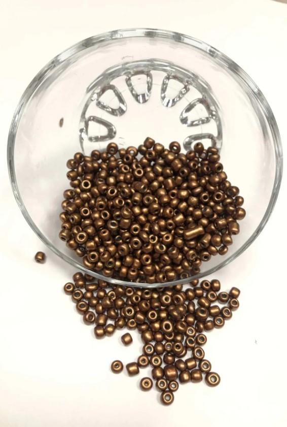 Kaplama Kahverengi Kum Boncuk Orta Boy 4 Mm 50 gr