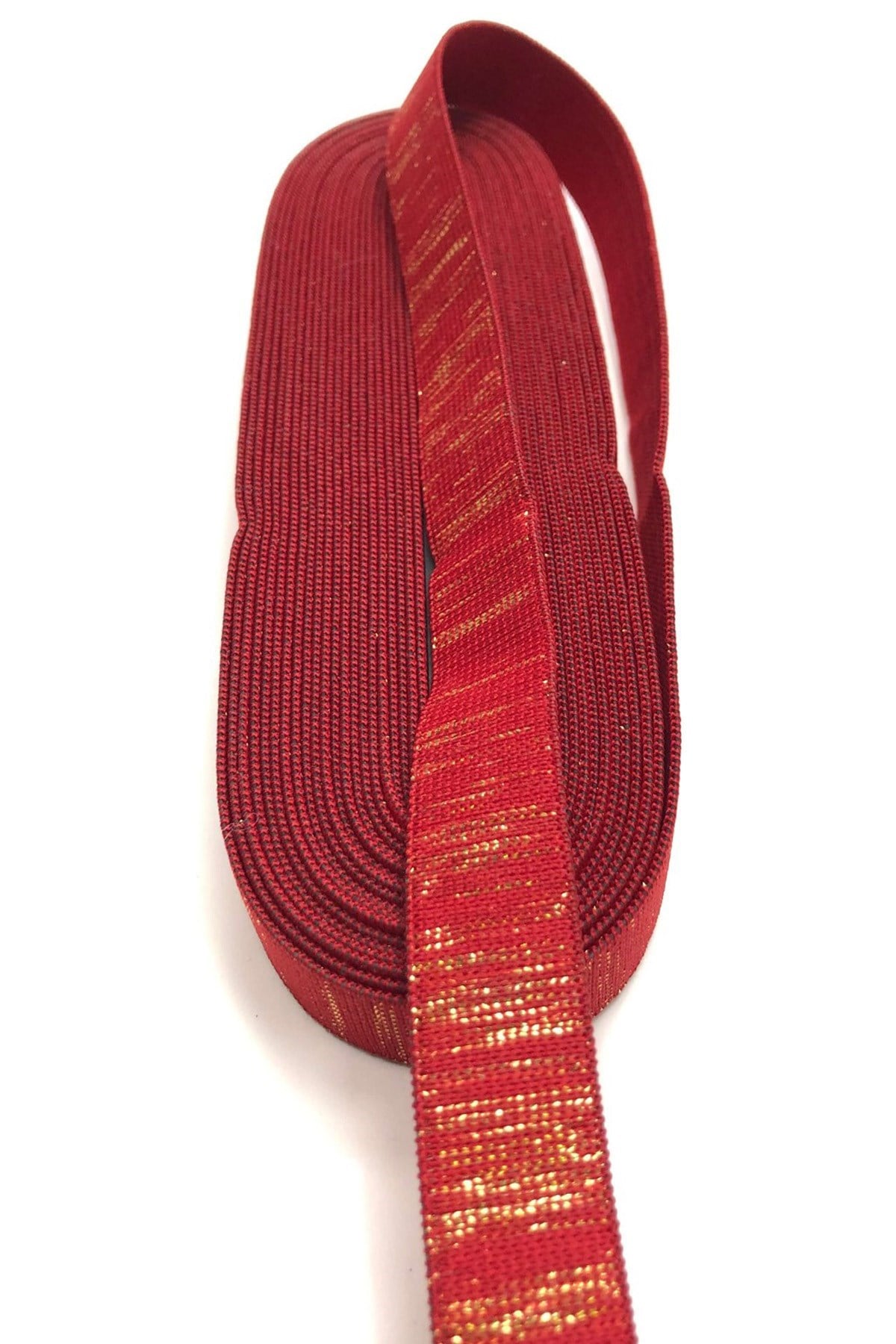 Kırmızı Simli Lastik 2 cm (1 mt )