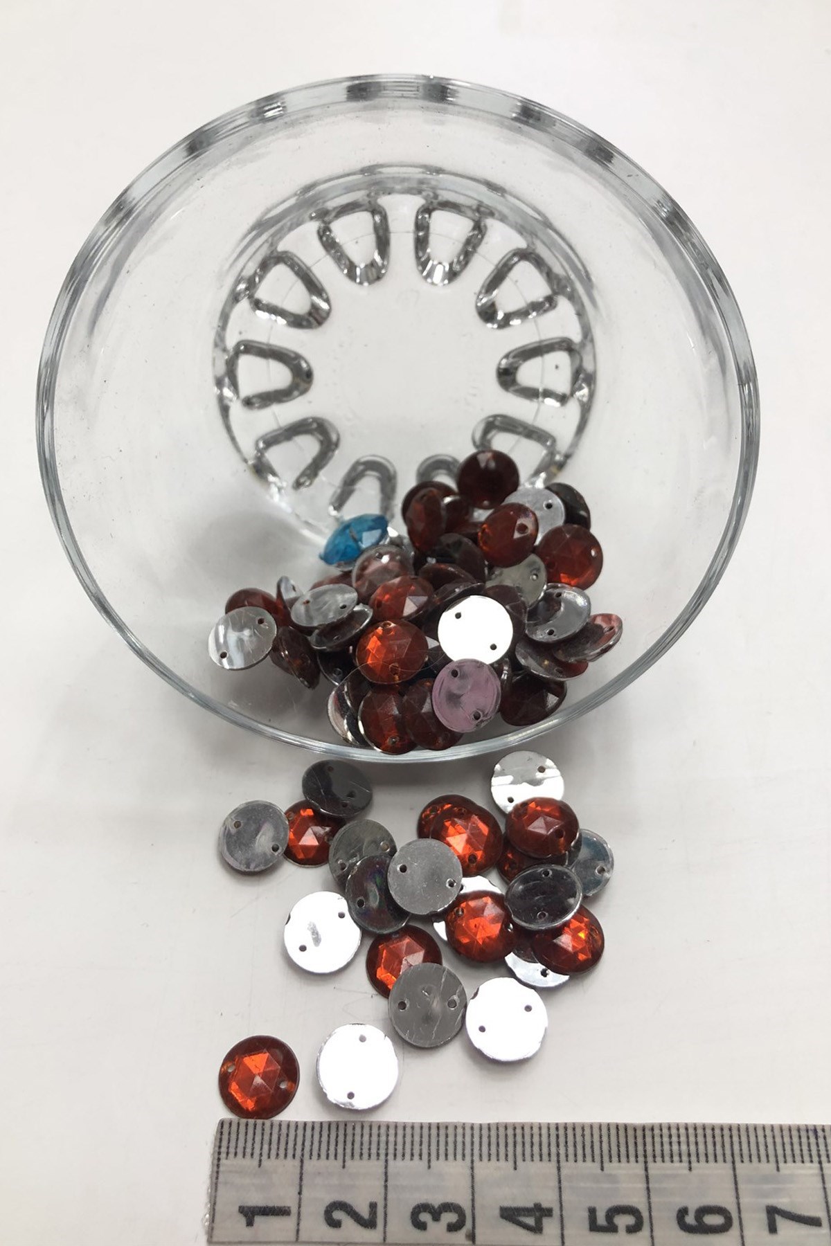 Kızıl Kahve Yuvarlak Plastik Dikme Taş 20 gr
