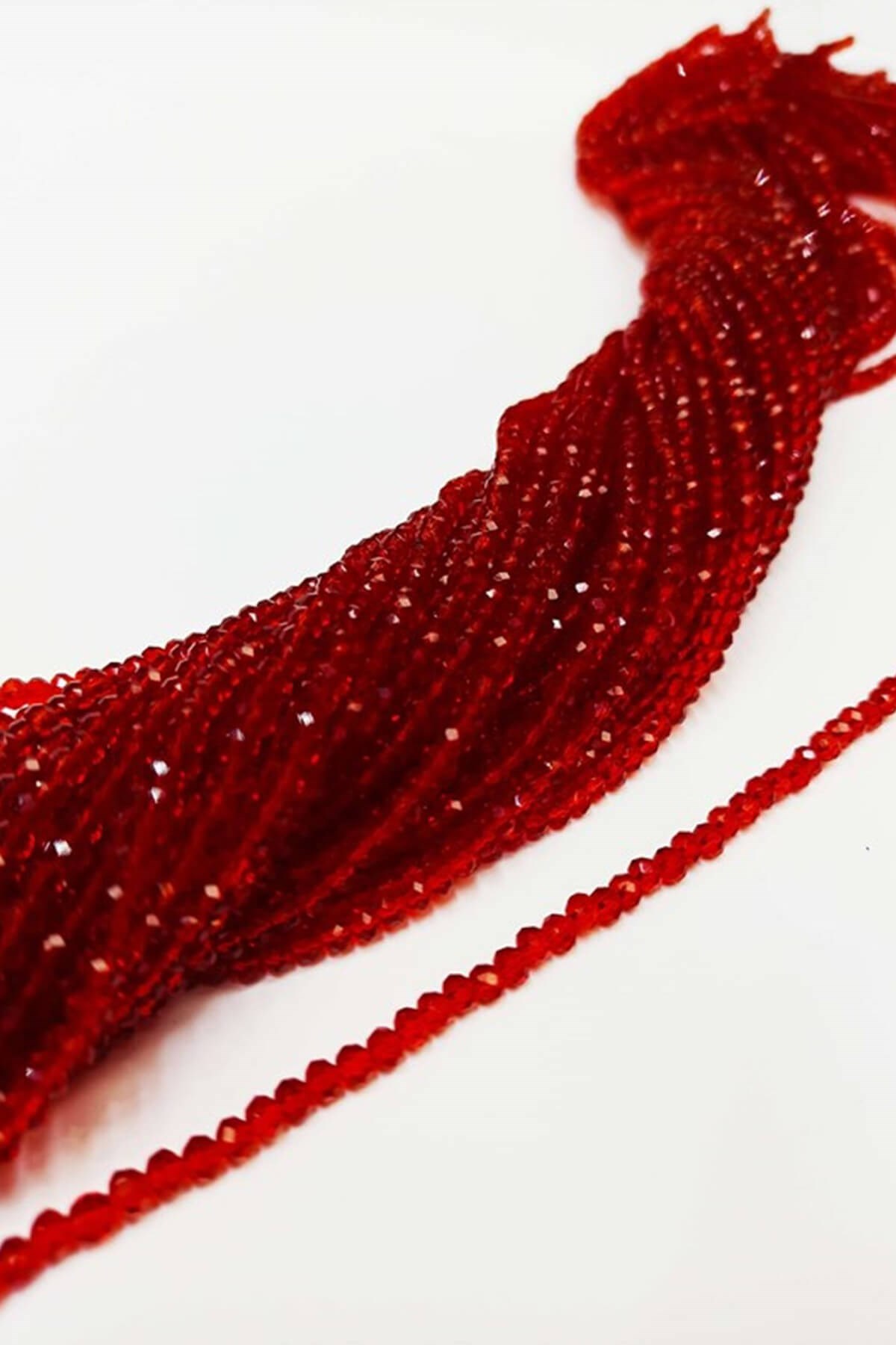Kızıl Kristal Boncuk 4 mm