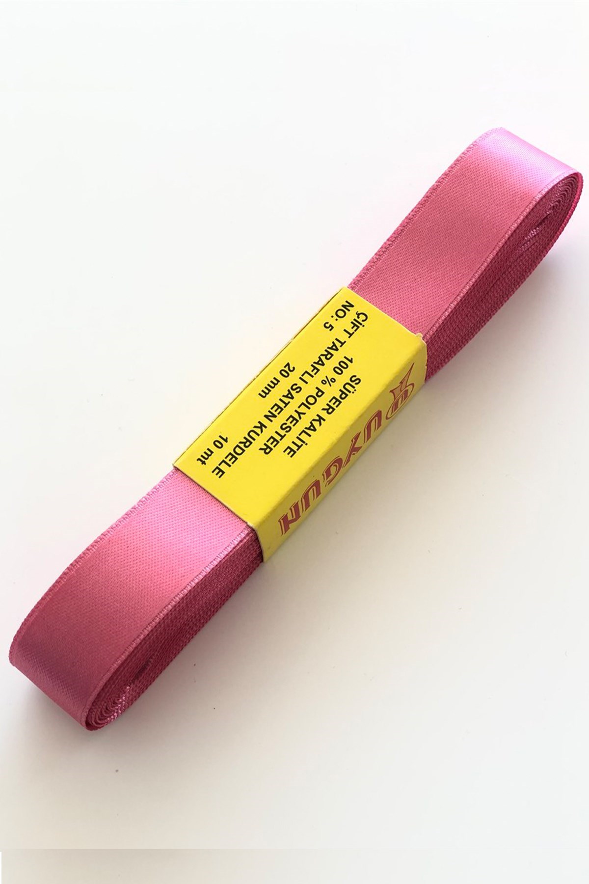 Koyu Pembe Saten Kurdele 2 cm