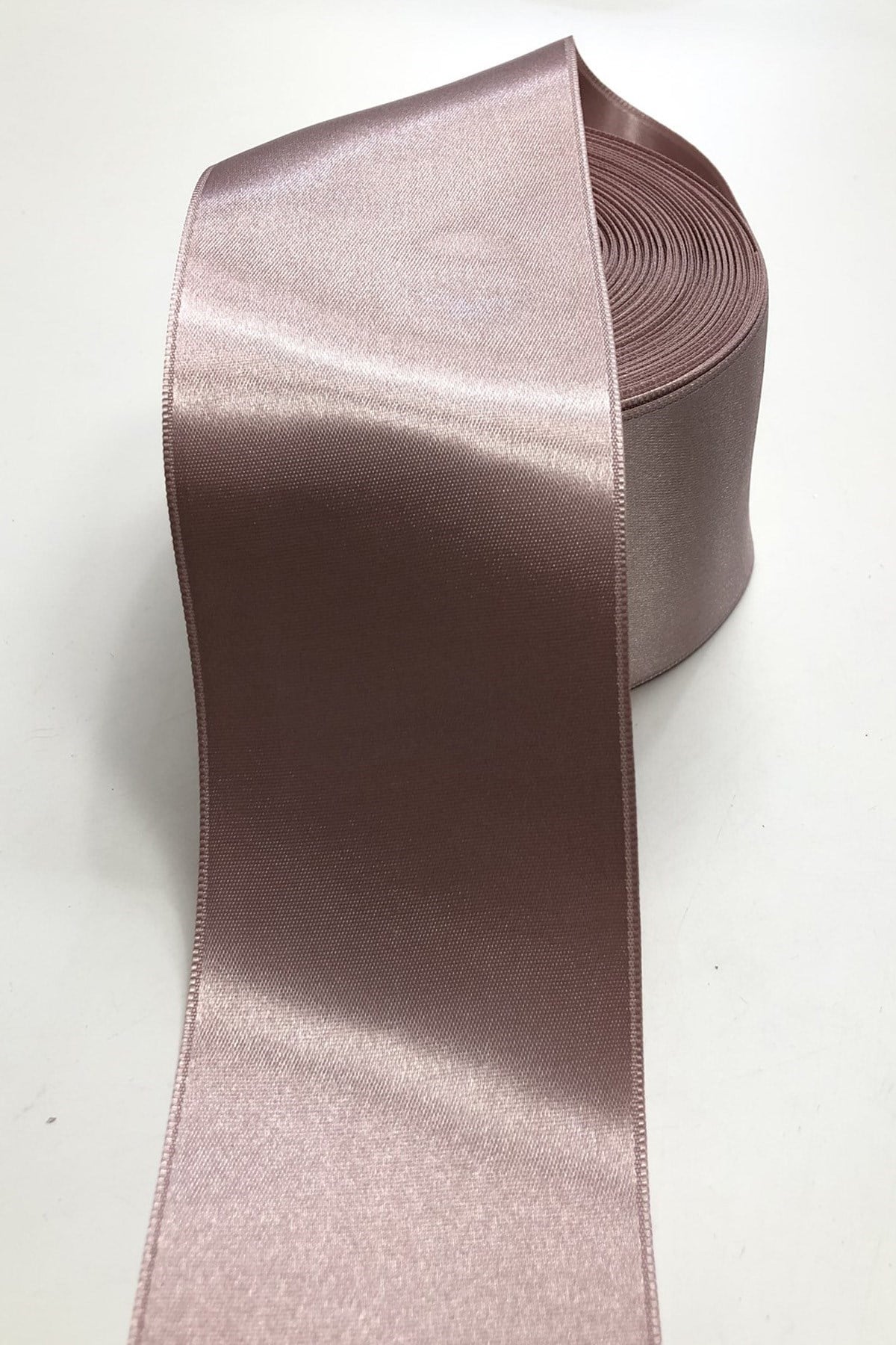 Koyu Pudra Saten Kurdele 6 cm