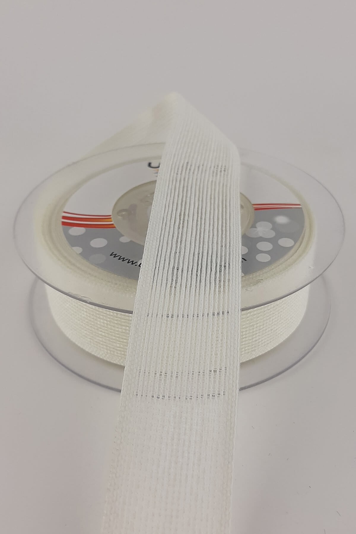 Krem Keten Efektli Kurdele 2,5 cm 10 mt